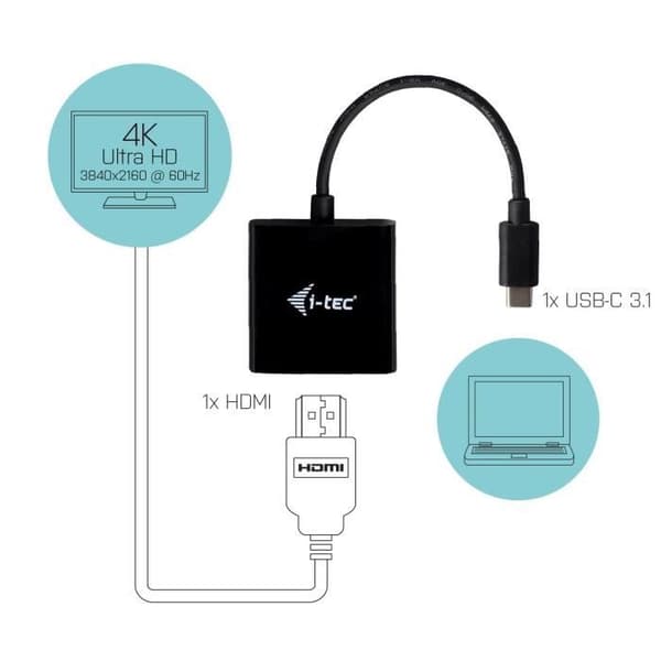 USB-C adapter - I-TEC - til HDMI 4K / 60hz