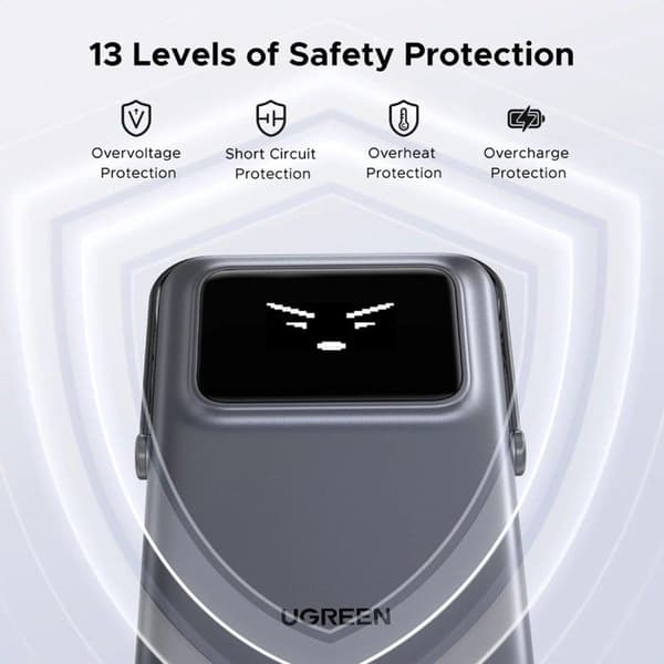 Magnetisk extern batteri - UGREEN - Uno - 10000mAh - 20W USB-C - Fällbart stöd