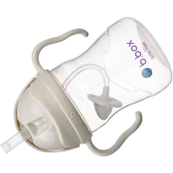 Barnmugg - B.BOX - Mugg med sugrör - Ergonomisk - Volym 240 ml - Beige