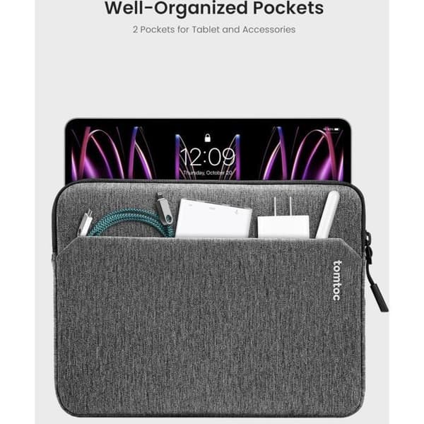 TomToc Fodral för 12,9 tums Tablet Grå
