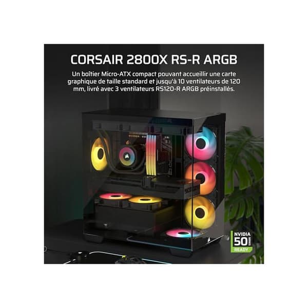 CORSAIR - 2800X RS-R ARGB - PC-chassi - Micro-ATX