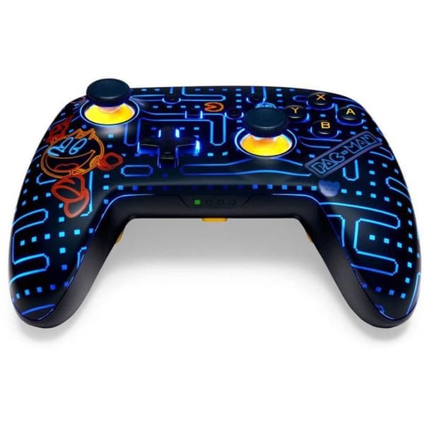 Manette til videospil PowerA Trådløs SWITCH-forbedret Lumectra PAC-MAN Neon Arcade