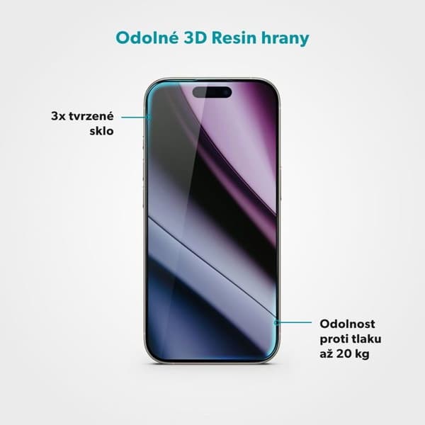 3D Epico AntiBlue skyddsglas för iPhone 15 Plus/16 Plus