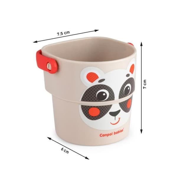HELLO Badleksaker 3 djurkoppar plast utan BPA