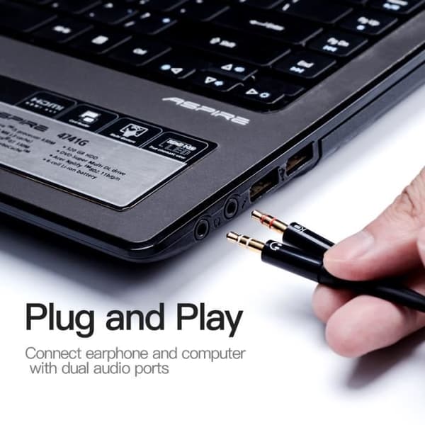VENTION Splitter mikro headset 3,5 mm hun til han audio splitter kabel