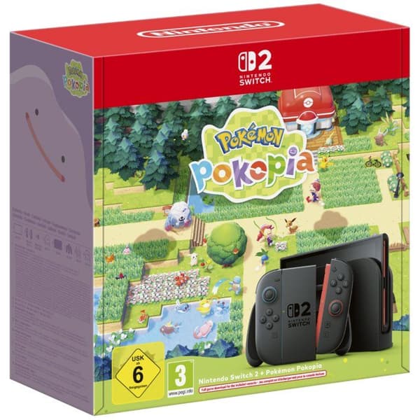 Nintendo Switch 2 Konsol • Lys Blå & Lys Rød + Pokémon Pokopia (Kode)