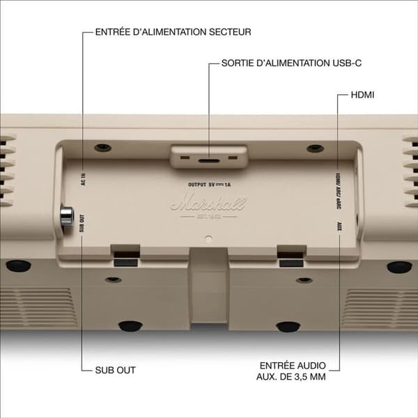 Marshall Heston 60 Cream Soundbar