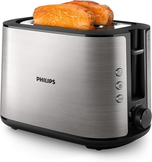 Brødrister - PHILIPS - HD2650/90 - Metal Samling - 2 slids - 950W - Rustfrit stål