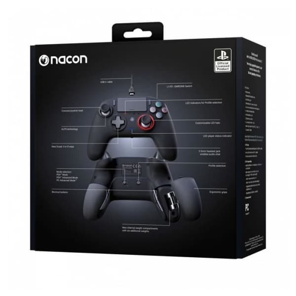 Manette - Nacon - Revolution Pro Controller 3 - Sort - Ergonomisk - Tilpasselig