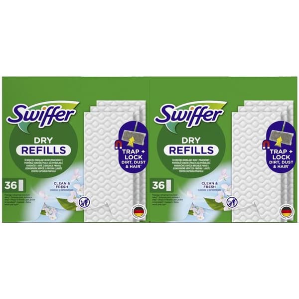 Swiffer golvmopp ersättningstorkar, 72 st