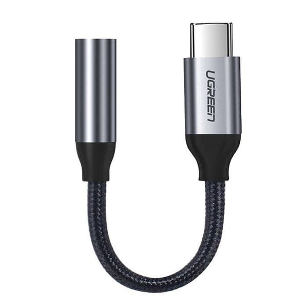Ljudadapter Typ-C till Jack - Ugreen - 30632 - 10 cm - Grå - Ljudöverföring