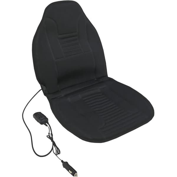 Varme bilbetræk - COMPASS - TWIN - 12V - Massage - Sort