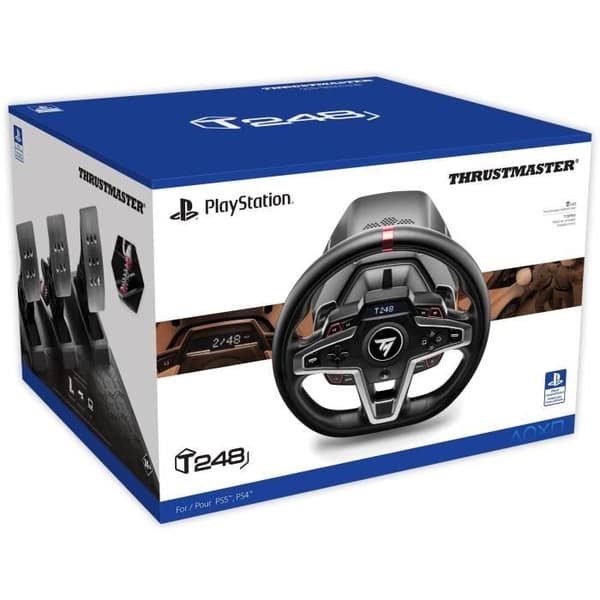 THRUSTMASTER T248 Racerhjul og magnetiske pedaler, PS5, PS4, PC