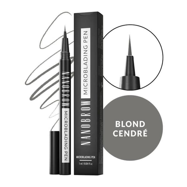Brynpen - NANOBROW - Aske Blond - Microblading Effekt - Optimal Præcision - Tæthed