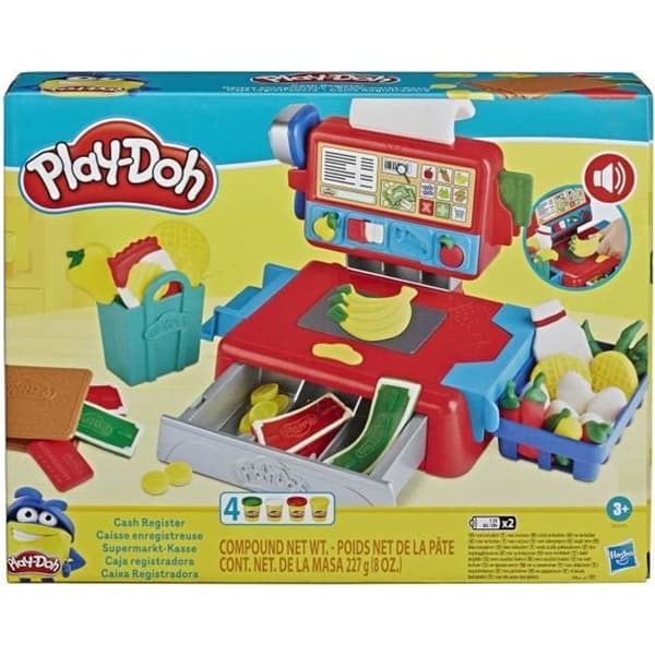 PLAY-DOH Kasse - med 4 bøtter af atoksisk modellervoks - De Klassiske