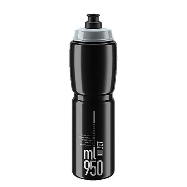 Bidon - ELITE - Jet plus - 950 ml - Sort/grå - Plastik