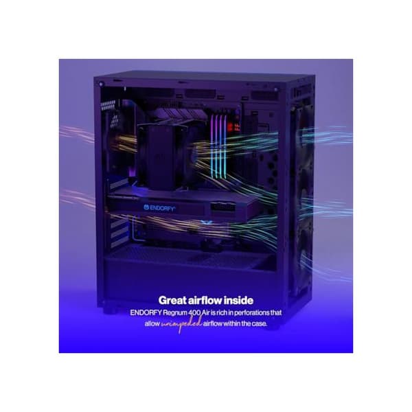 Chassi - ENDORFY - Regnum 400 Air - ATX, microATX, ITX - Multi-radiatorer - Optimalt luftflöde