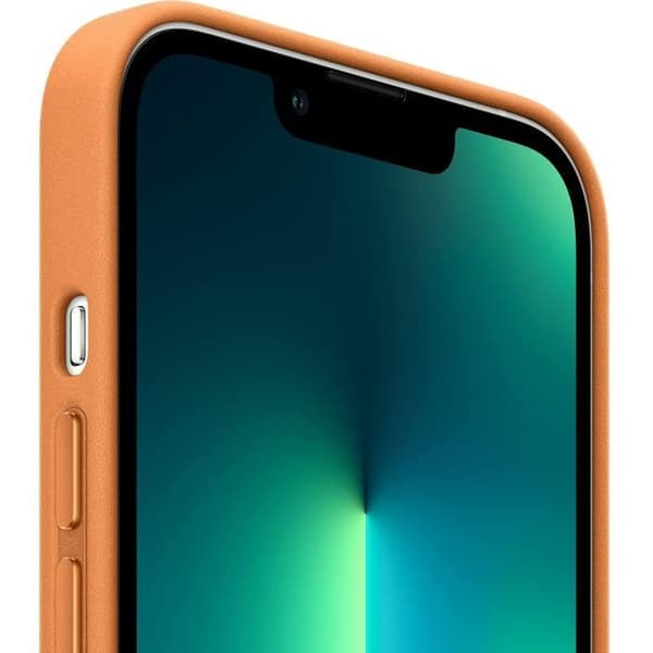 Coque APPLE iPhone 13 Pro Max läder Goldn Br