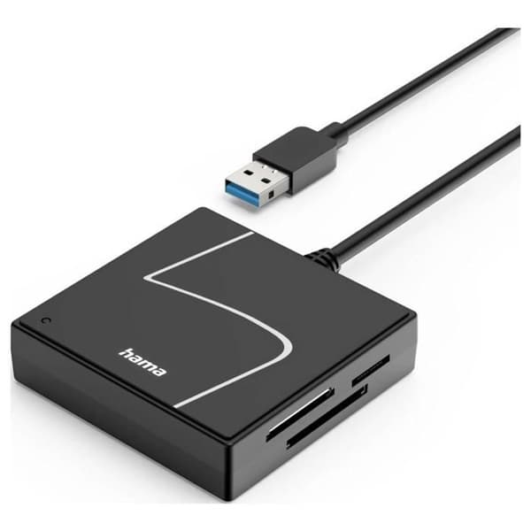 Hama USB-C® ekstern hukommelseskortlæser sort