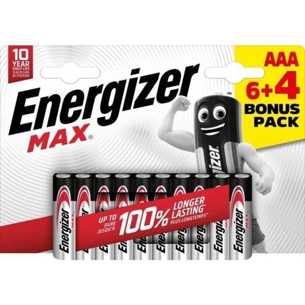 Energizer batteritesteren - EU014 - LR03/10 Max AAA 6+4 batterier