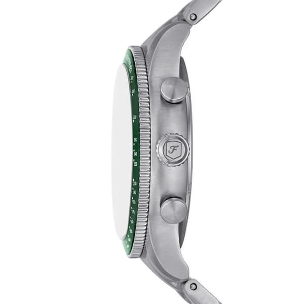 Fossil Ur - Mænd - FS6048 - Sølv Rustfrit stål - 42 mm - Grøn