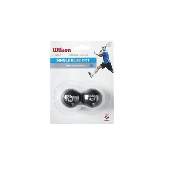 Sæt med 2 Wilson Staff squashbolde blå