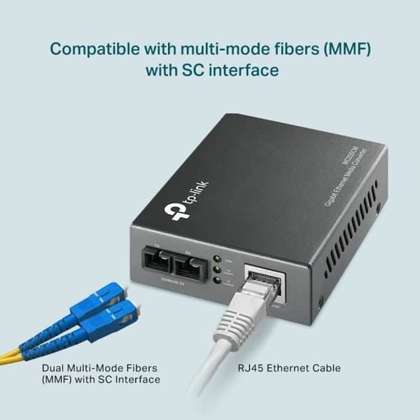 TPLINK FIBER MULTIMODE KONVERTER MC200CM