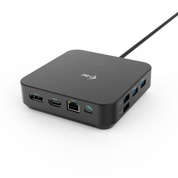 USB-C dockingstation - I-Tec - Dual DP - 100 W strøm - HDMI - 4K 30 Hz