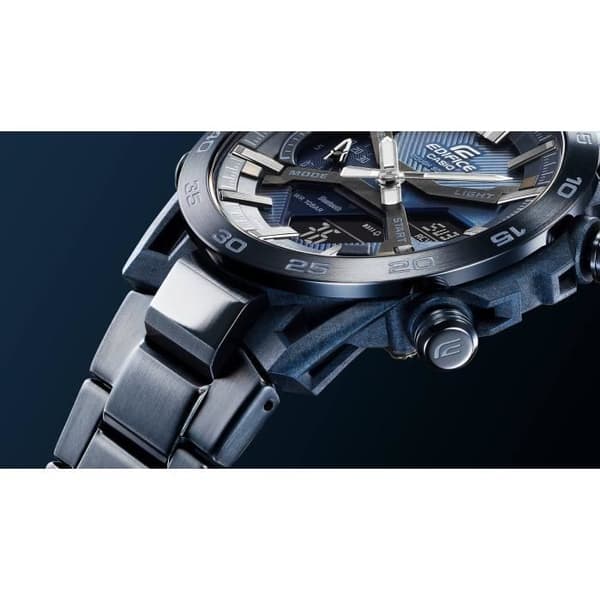 Ur - CASIO - ECB-2000CB-2AEF - Rustfrit stål - Vandafvisende op til 10 bar - Dobbelt display