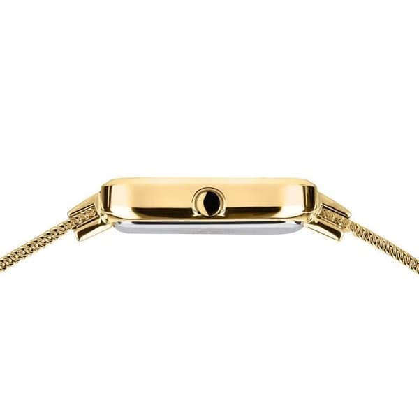 Damklocka - Bering - Rektangulär - Milanesiskt stål - Guld - Chic