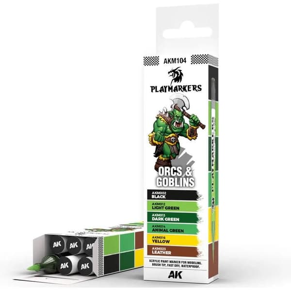AK Interactive Orcs & Goblins Markører (x6)