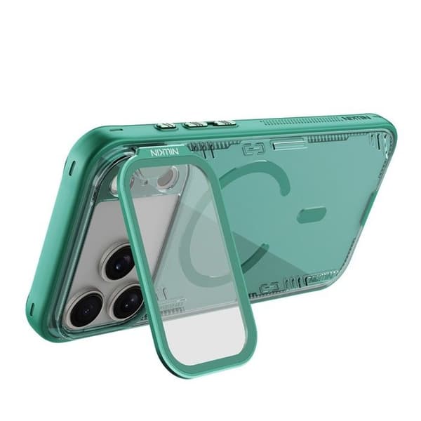 Skal för iPhone 17 Pro Max - TPU+PC, Grön, Med Stöd