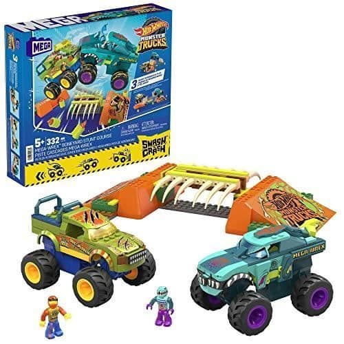 MEGA Hot Wheels Monster Trucks Bone Springboard Clash and Crash