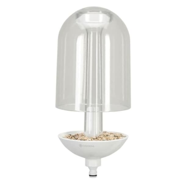 Fuglefoderhus GARDENA ClickUp!® - Højde 35 cm - Diameter 15,2 cm - Holdbart gennemsigtigt PMMA-plastik (11380-20)