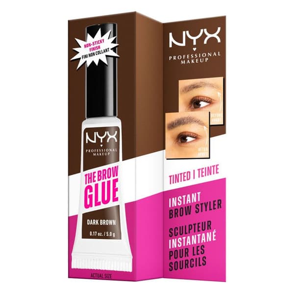 NYX Professional Makeup Brow Glue Tilbehør til øjenbryn Mørkebrun