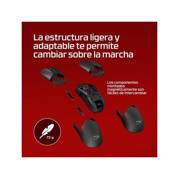 HyperX Pulsefire Saga Pro Trådløs Gaming Mus RGB 12 Knapper Sort