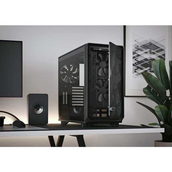 FRACTAL DESIGN PC CASE Meshify 2 - Solid Panel - Svart - E-ATX-format (FD-C-MES2A-01)