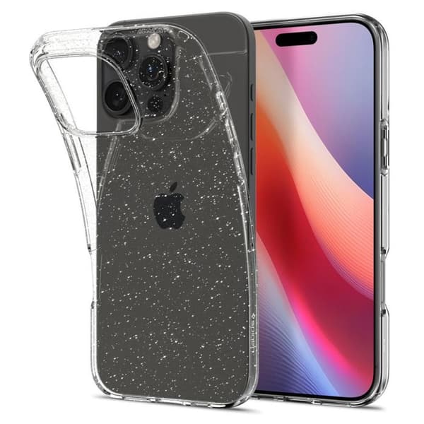 Spigen Liquid Crystal Glitter Cover til iPhone 16 Pro - Crystal Quartz