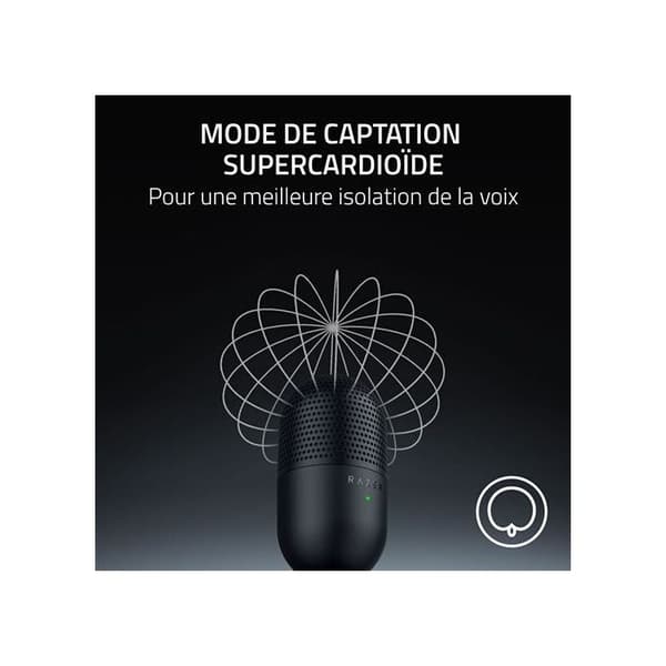 Microfon - Razer - Seiren V3 Mini - Supercardioid - USB - Kompakt og let