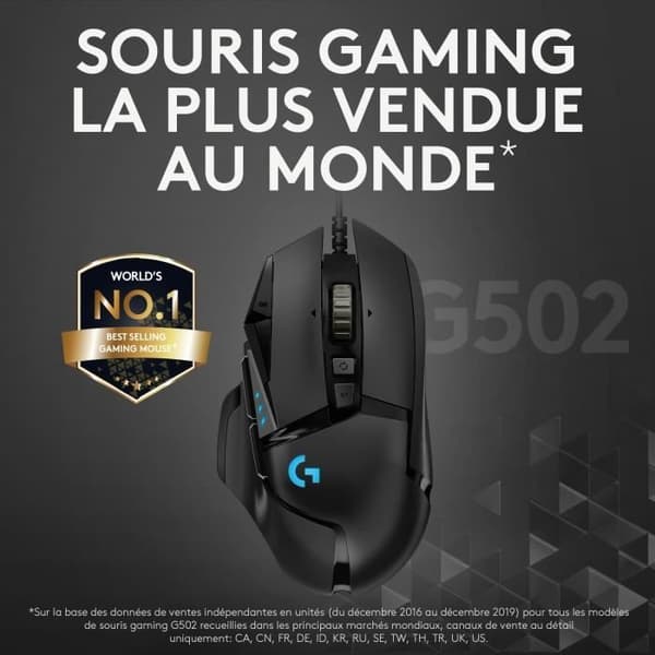Gaming mus - Kablet - Logitech G - G502 Hero - Sort