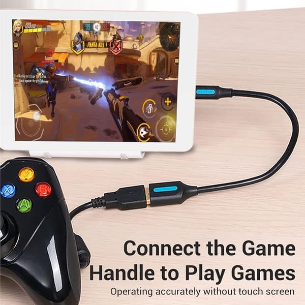 OTG-adapter - VENTION - USB-B til USB 2.0 - 480 Mbps - 0,15 m - Sort