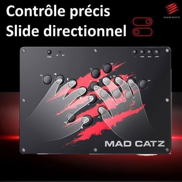 "Arcade Controller Uden Stang - MADCATZ - N.E.K.O. - 18 Kailh Choc V2 Knapper - PS4, PC, Switch - Ergonomisk"