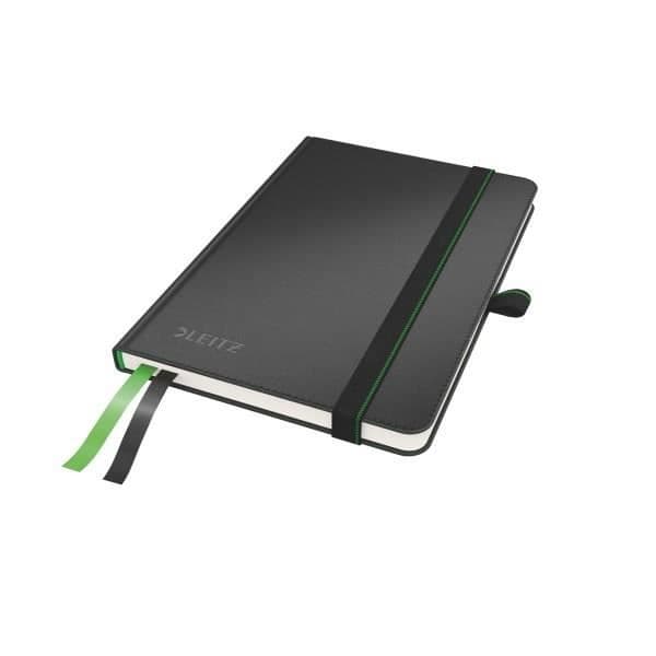 Cahier A6 - LEITZ - Sort - Lined papir - 80 Ark - Hærdet omslag