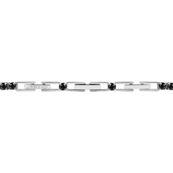 Modern silver bracelet with Tennis crystals SATN02