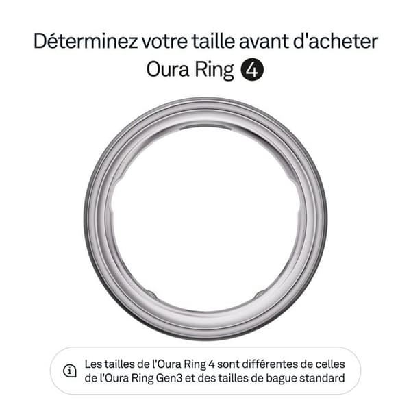 Oura Ring 4 ansluten ring silver storlek 9