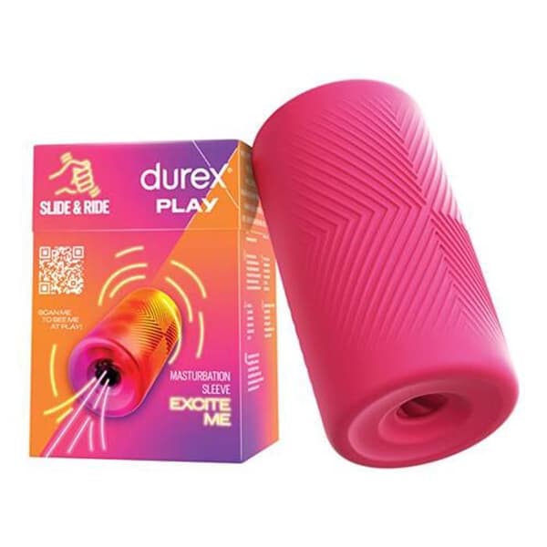 Masturbator - DUREX - Slide & Ride - Elastisk - Vattentät - Diskret reseväska