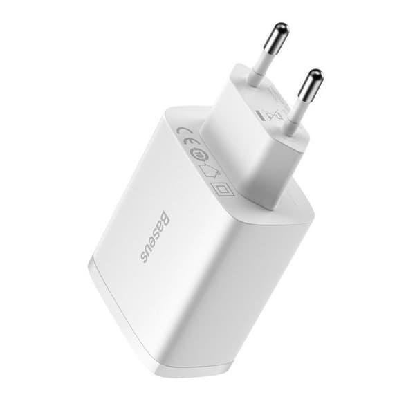 Strømadapter 3x USB-A porte 17 W Baseus Compact - hvid - TU