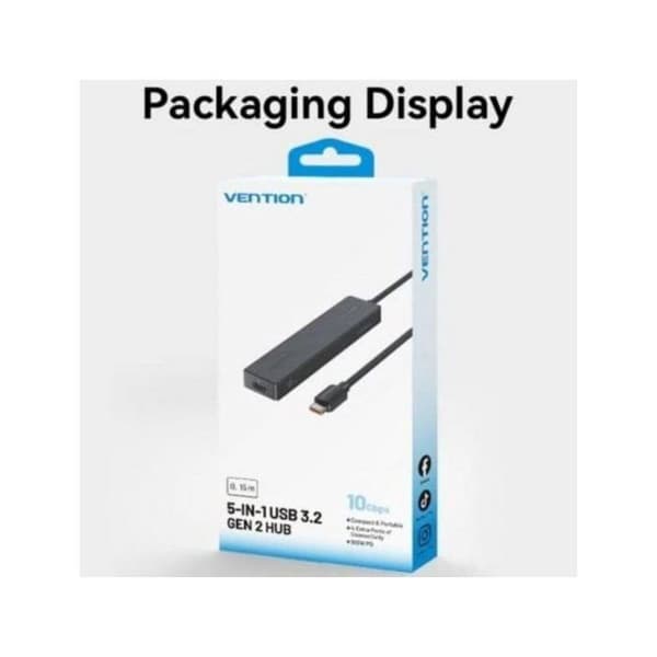 USB-hubb Typ-C 3.2 Vention CKCBB- 4xUSB- 1xUSB Typ-C PD