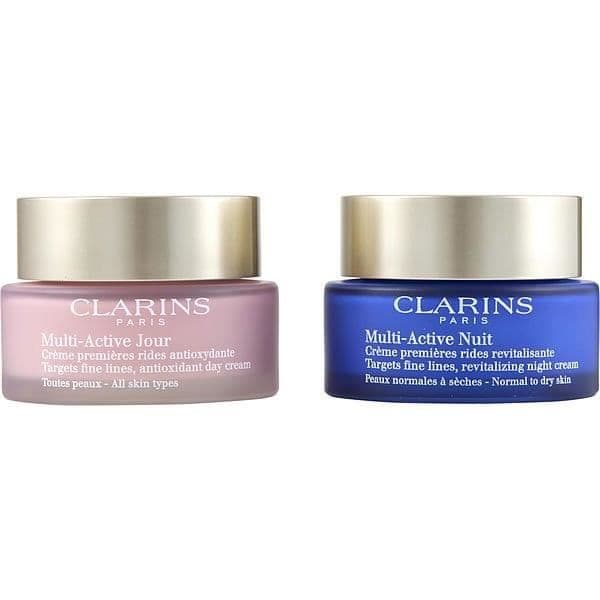 Clarins Multi-Active Partners Set: Multi-Active Day Cream 50ml/1.6oz + Night Cream 50 ml / 1.7 oz --2st