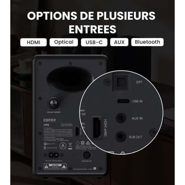 Datorhögtalare - EDIFIER - M90 - 100 W RMS - Bluetooth 6.0 LDAC - HDMI eARC